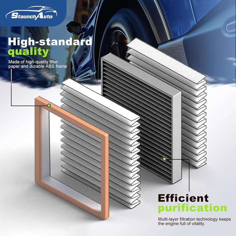 StaunchAuto Engine & Cabin Air Filter for 2021 2022 2023 2024 2025 2026 Nissan Rogue Air filter for Car Replacement 272775NA1A 16546-6RA0A Automotive Accessories-2 Pack - Image 3